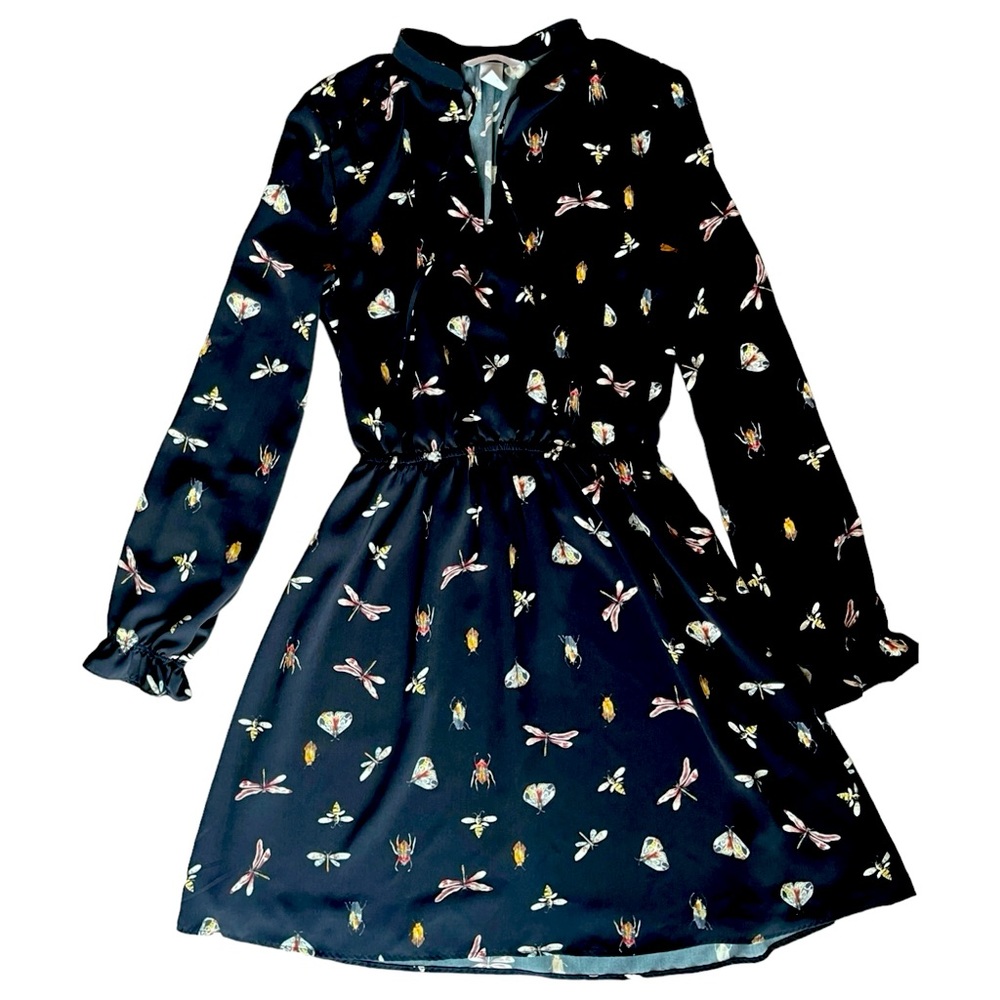🔥4 for $75🔥 H&M Insect Print Dress Special Edition Black Size Small